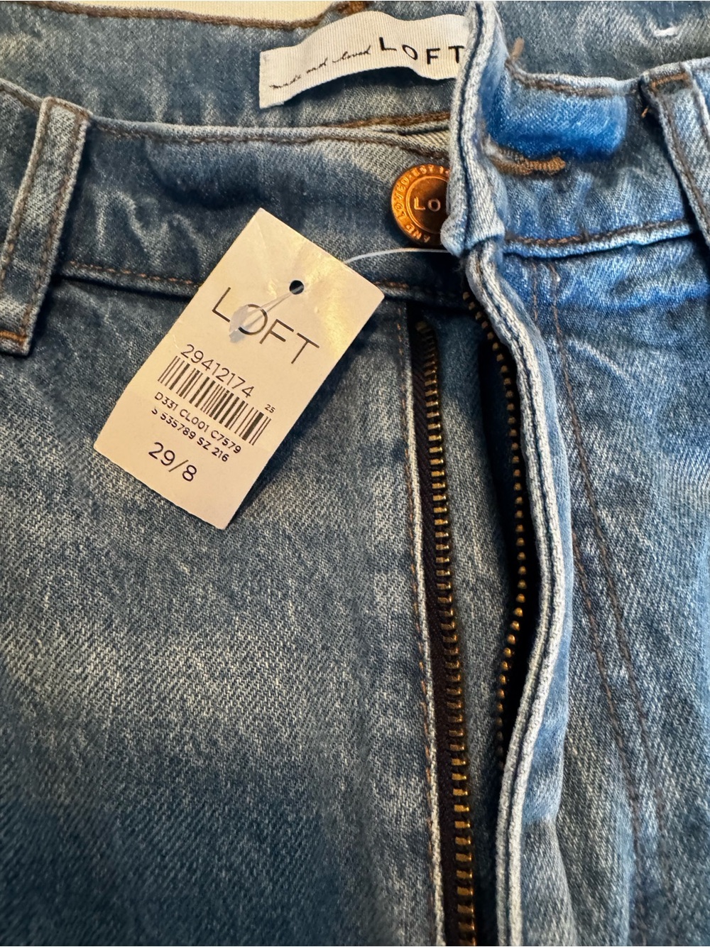 LOFT Light Blue High-Rise Stretch Jeans